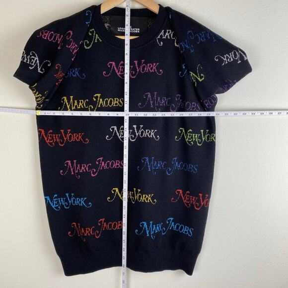 Marc Jacobs x New York Magazine Sweater Size XS Black Rainbow Metallic Wool RARE - Picture 14 of 14